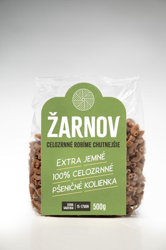 100% Celozrnné Cestoviny Žarnov - Kolienka 500g